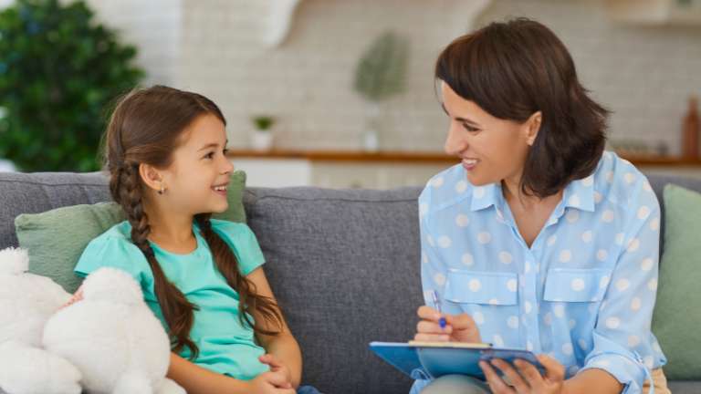 Talking calmly for positive behavior for kids